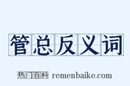管总反义词是什么意思的图片